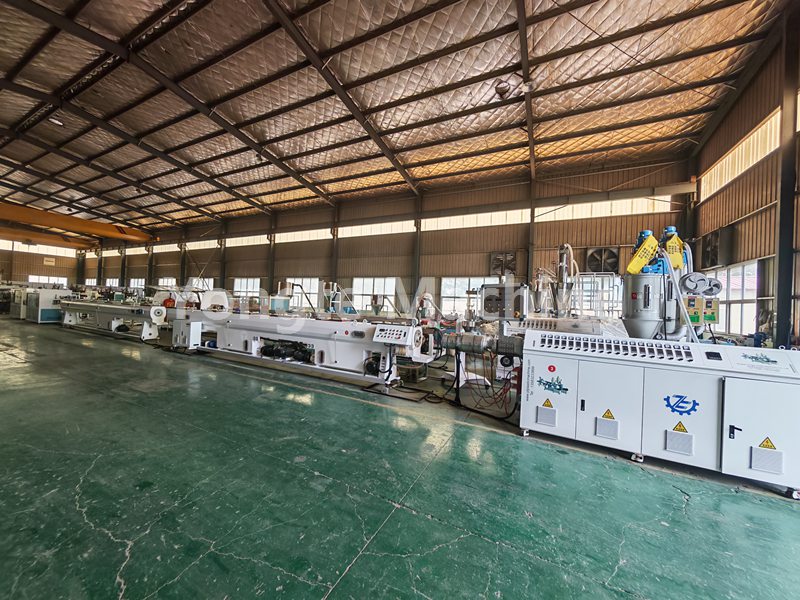 16-63mm hoë spoed PE pyp produksie masjien vir Argentinië kliënt