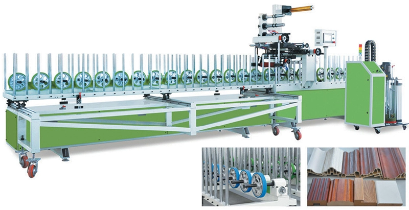 WPC door profile lamination machine