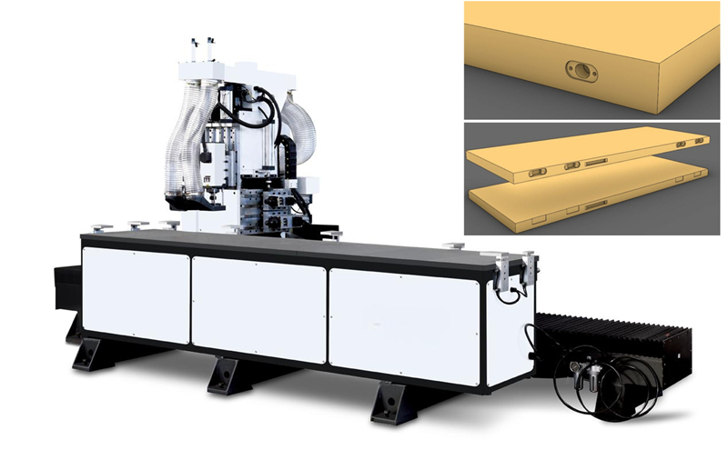 WPC door lock holes drilling machine