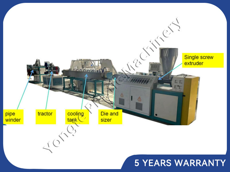 Rubber seep slangmasjien